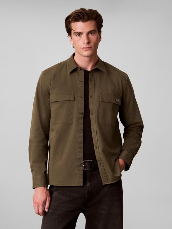 Sobrecamisa Hombre de algodón confort - Verde militar