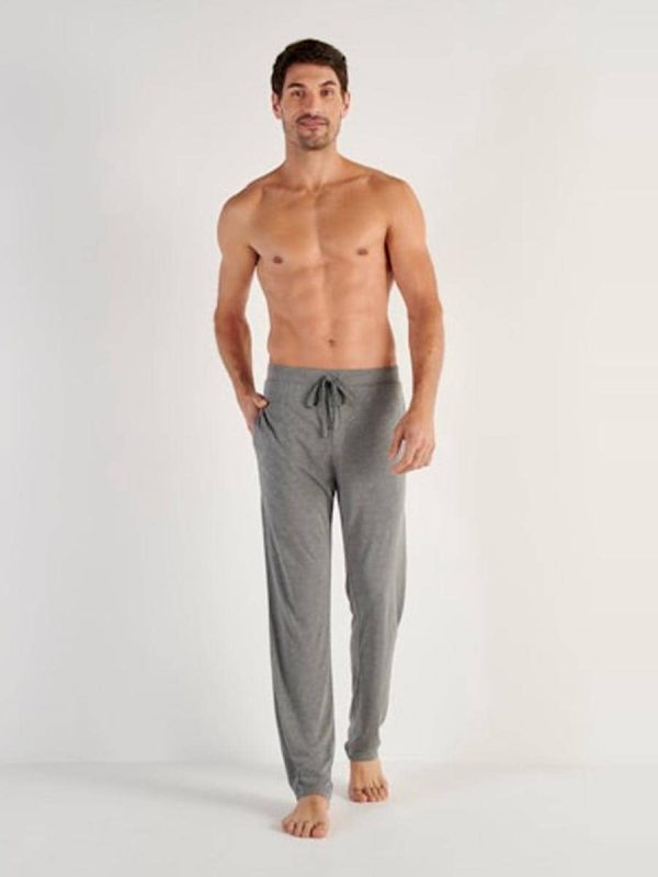 Pantalón de pijama largo de punto en modal de hombre - Gris
