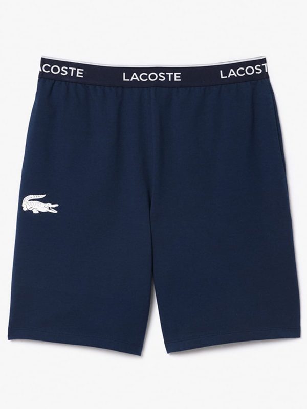 Shorts de estar por casa de polar con logo en la cintura de hombre - Azul marino
