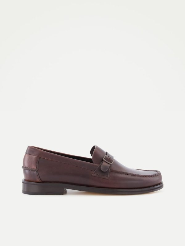Mocasines de hombre con adorno - Marrón