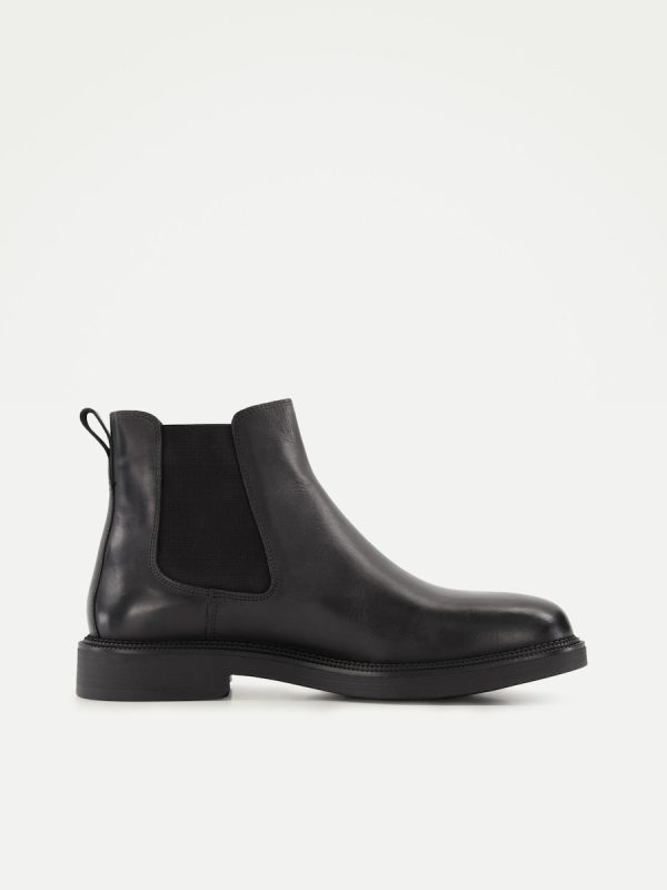 Botas chelsea de hombre en piel lisa - Negro