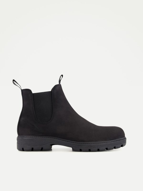 Botas chelsea de hombre en piel nobuck - Negro