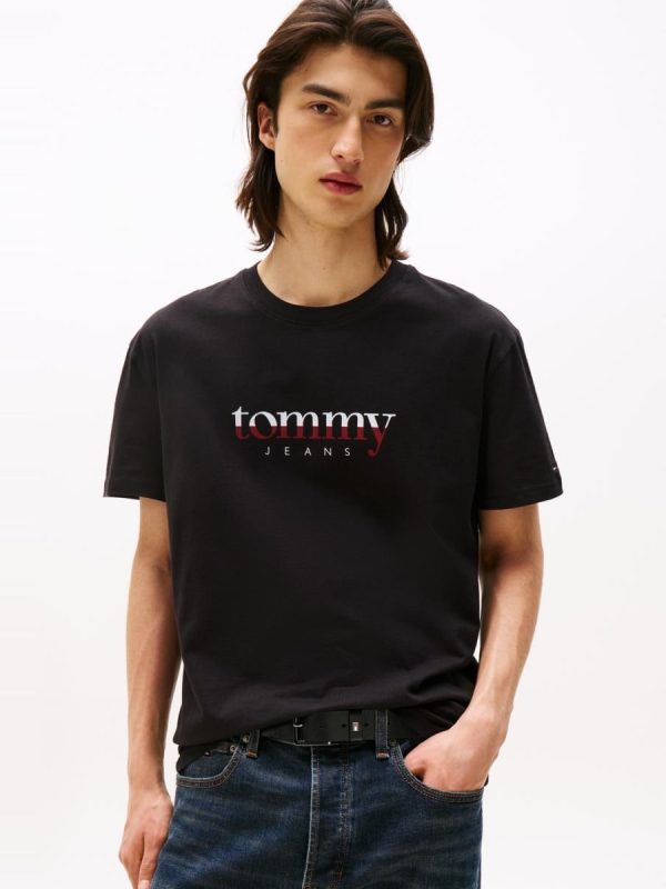 Camiseta de hombre TJM Reg DNA Tee de Tommy Jeans. - Negro