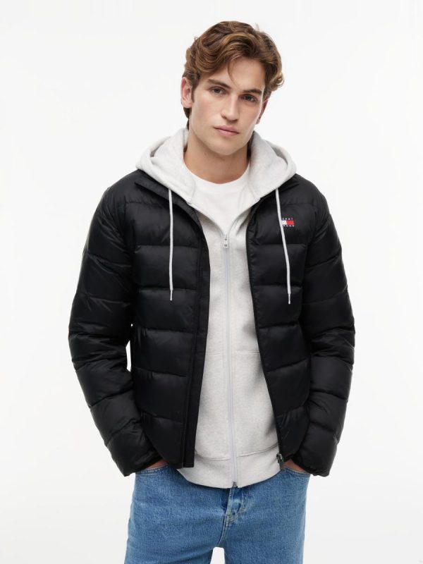 Chaqueta acolchada ligera de hombre con estilo funcional - Negro