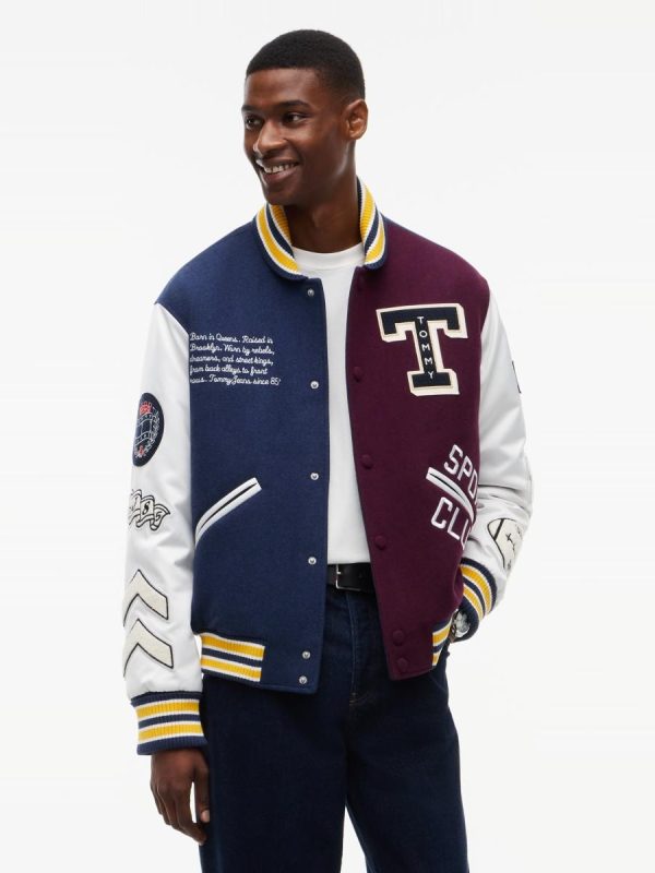 Chaqueta varsity TJM Letterman Wool Varsity de Tommy Jeans - Azul marino
