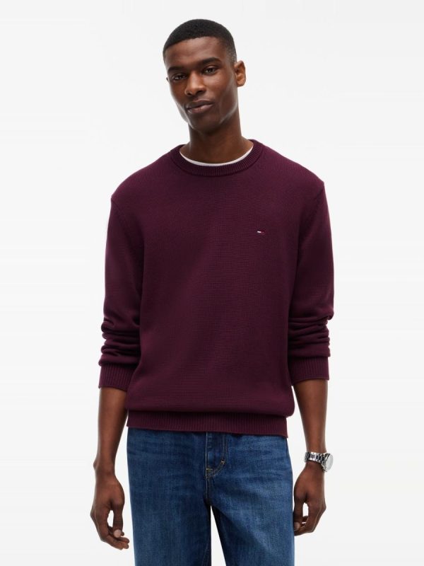 Punto TJM Slim Ess Sweater Ext de Tommy Jeans - Burdeos