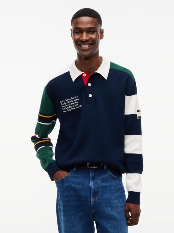 Punto TJM Reg Tommy Knitted Rugby Ext de Tommy Jeans - Azul marino