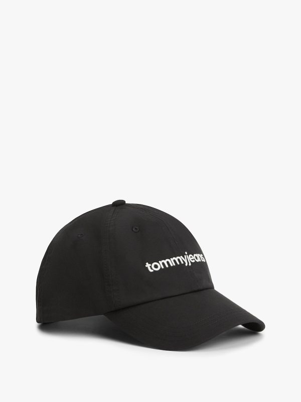 Gorra de hombre estilo clásico Tommy Jeans bordada - Negro