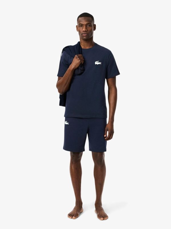 Shorts de estar por casa de polar con logo en la cintura de hombre - Azul