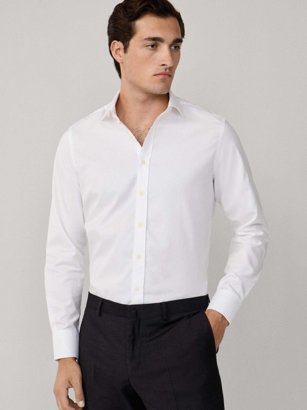 Camisa de hombre formal oxford fit tailored - Blanco