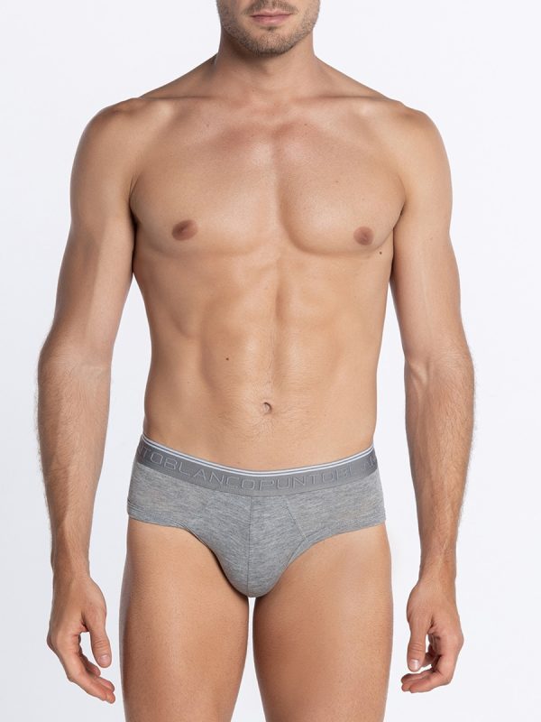 Ropa interior de hombre. Pack de 2 slips de bambú: 95% y elastano: 5%. Costuras interiores planas - Estampado